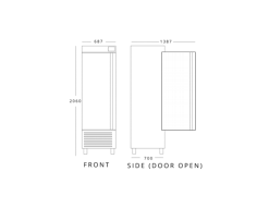 Capital Cooling Galaxy Full Glass Door Black Capital Cooling Galaxy Full Glass Door Black