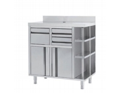 Infrico MCAF1000CI BACK BAR COFFEE UNIT 1000MM WIDE SHELVES TO RIGHT Infrico MCAF1000CI BACK BAR COFFEE UNIT 1000MM WIDE SHELVES TO RIGHT