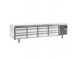 Infrico MSG2400 8 DRAWER LOW HEIGHT GASTRONORM SNACK TABLE 360L Infrico MSG2400 8 DRAWER LOW HEIGHT GASTRONORM SNACK TABLE 360L