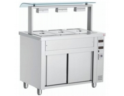 Inomak MJV GASTRONORM BAIN MARIE WITH SINGLE SNEEZE GUARD & HEATED BASE Inomak MJV GASTRONORM BAIN MARIE WITH SINGLE SNEEZE GUARD & HEATED BASE