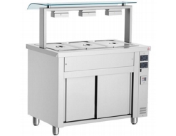 Inomak MVV GASTRONORM BAIN MARIE WITH SINGLE SNEEZE GUARD & AMBIENT BASE Inomak MVV GASTRONORM BAIN MARIE WITH SINGLE SNEEZE GUARD & AMBIENT BASE