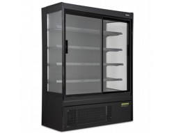 BLIZZARD Black Tiered Display With Sliding Glass Doors