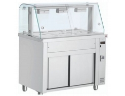 Inomak MFV GASTRONORM BAIN MARIE WITH GLASS STRUCTURE & AMBIENT BASE
