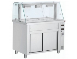 Inomak MIV GASTRONORM BAIN MARIE WITH GLASS STRUCTURE & HEATED BASE Inomak MIV GASTRONORM BAIN MARIE WITH GLASS STRUCTURE & HEATED BASE