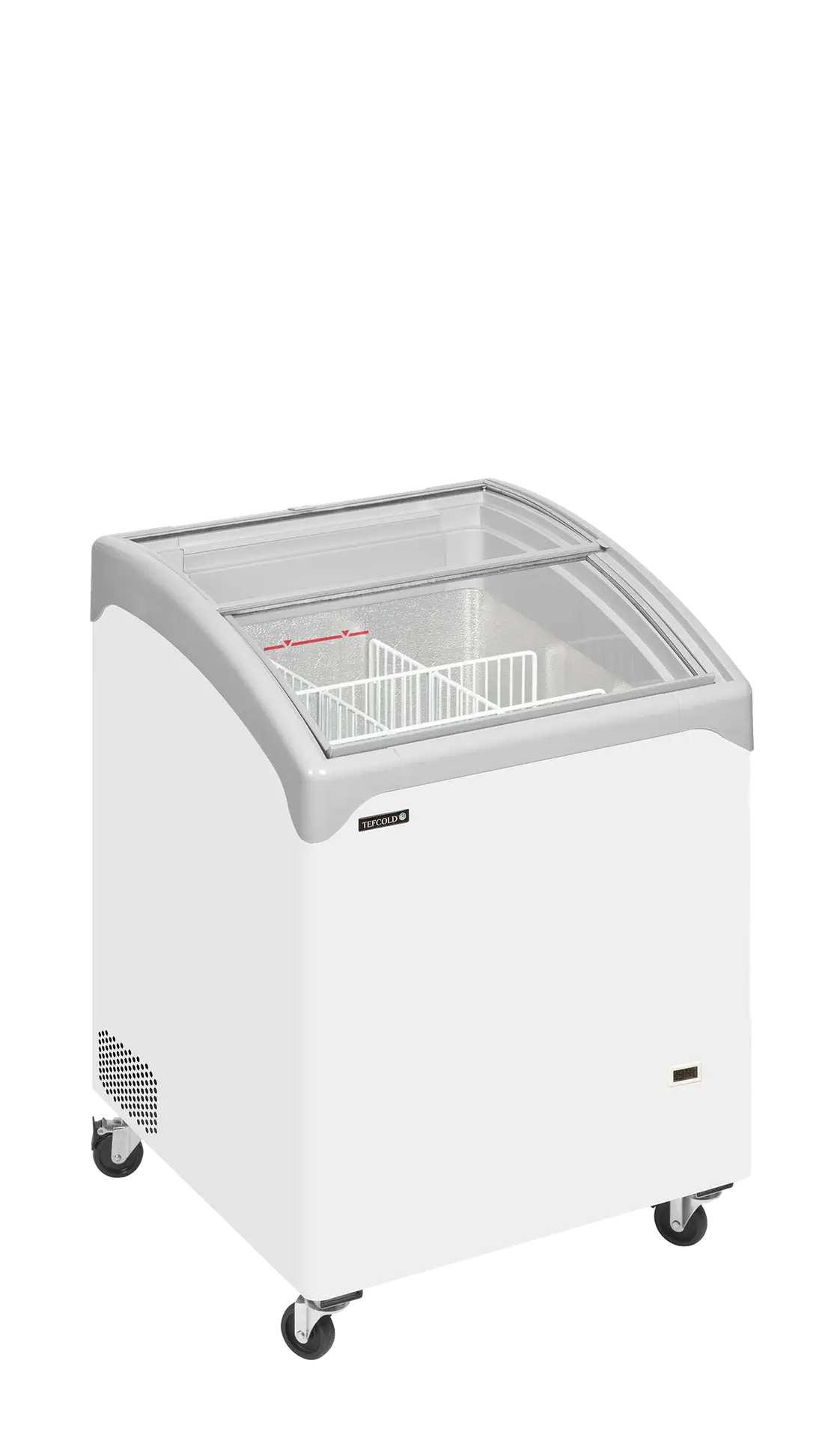 TEFCOLD NIC101SCEB /IRL Sliding Curved Glass Lid Chest Freezer