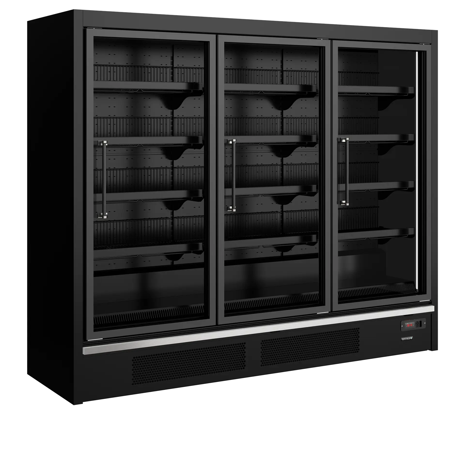TEFCOLD Galaxy+ GPF3D Black Glass Door Freezer
