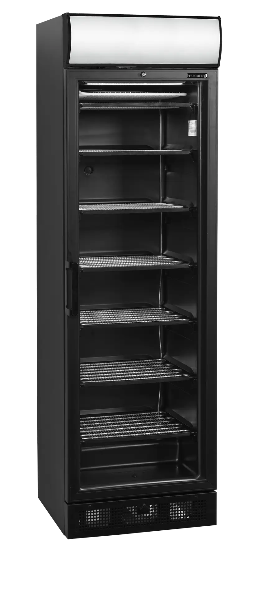 TEFCOLD UFSC371GCP Black Glass Door Freezer
