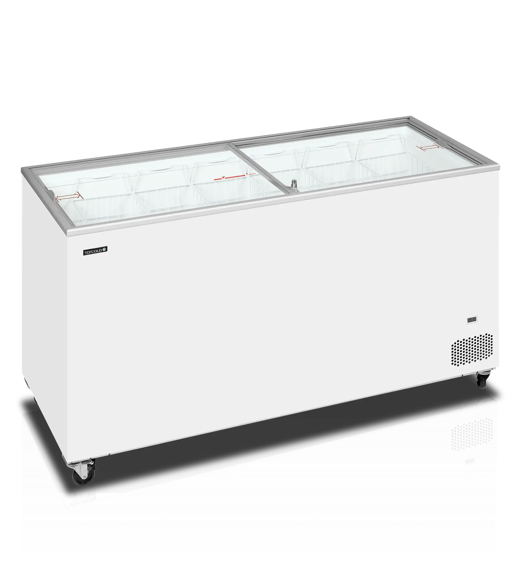 TEFCOLD IC501SC Sliding Flat Glass Lid Chest Freezer