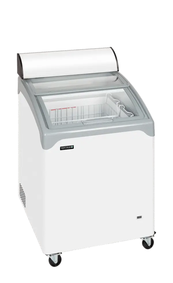 TEFCOLD NIC101CP Sliding Curved Glass Lid Chest Freezer