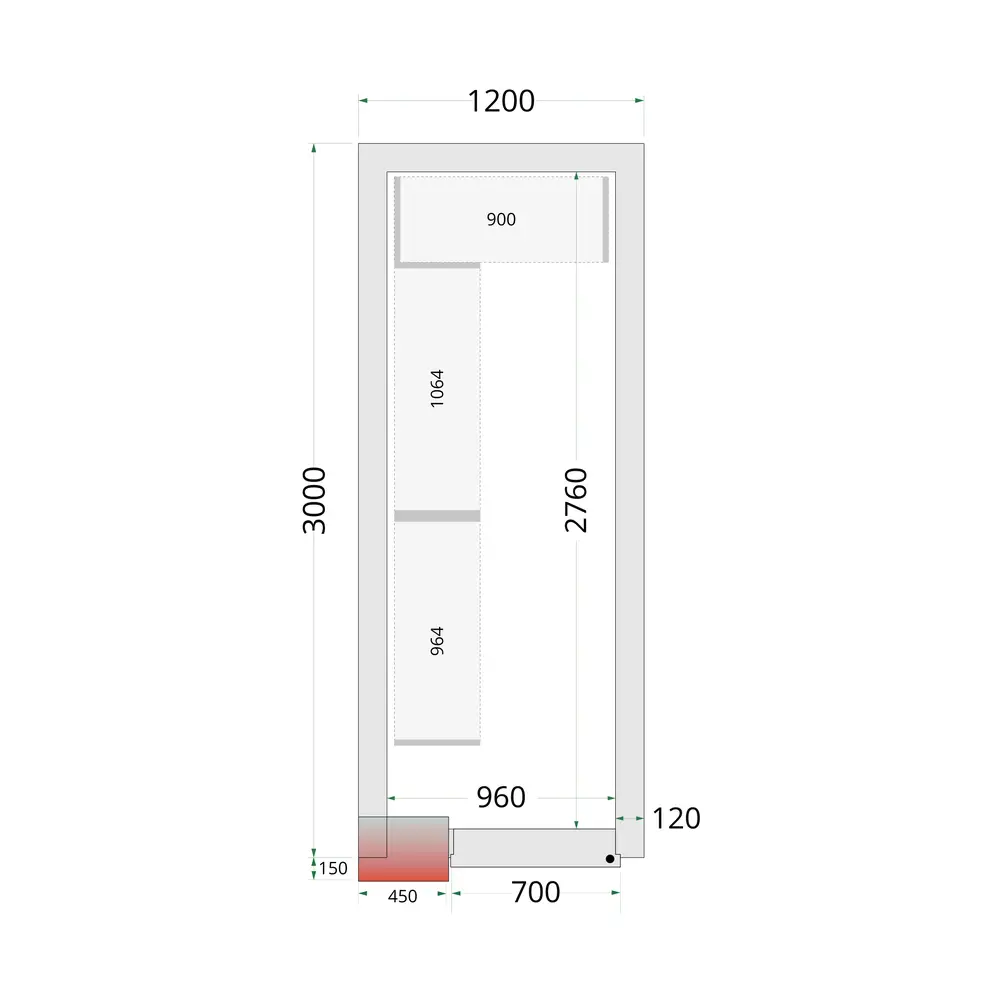 TEFCOLD Shelf Rack System Kit CRNF1230