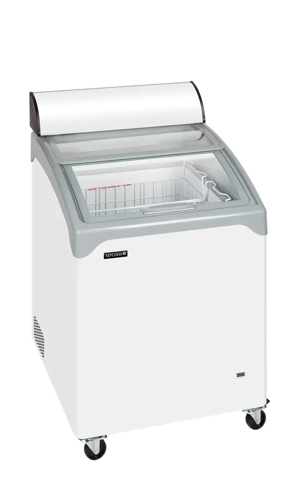 TEFCOLD NIC101CP Sliding Curved Glass Lid Chest Freezer