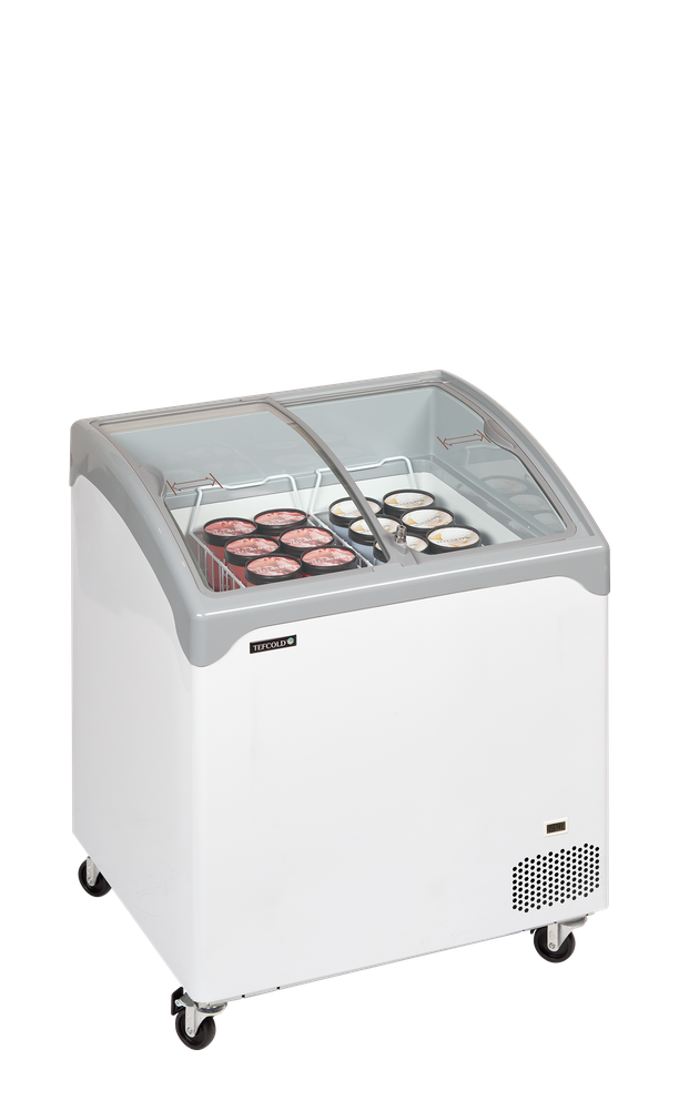 TEFCOLD NIC201SCEB Sliding Curved Glass Lid Chest Freezer - Image 2
