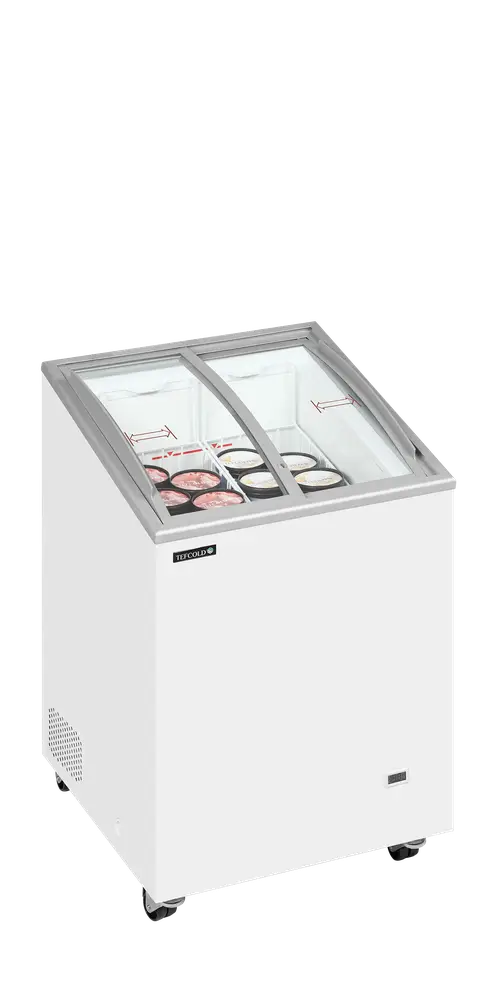 TEFCOLD IC101SCEB Sliding Curved Glass Lid Chest Freezer - Image 2