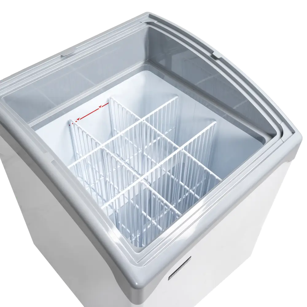 TEFCOLD NIC101SCEB Sliding Curved Glass Lid Chest Freezer - Image 2
