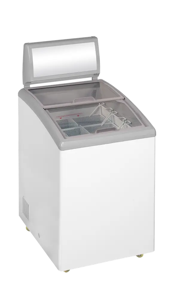 TEFCOLD IDC152C-W1 Sliding Curved Glass Lid Chest Freezer