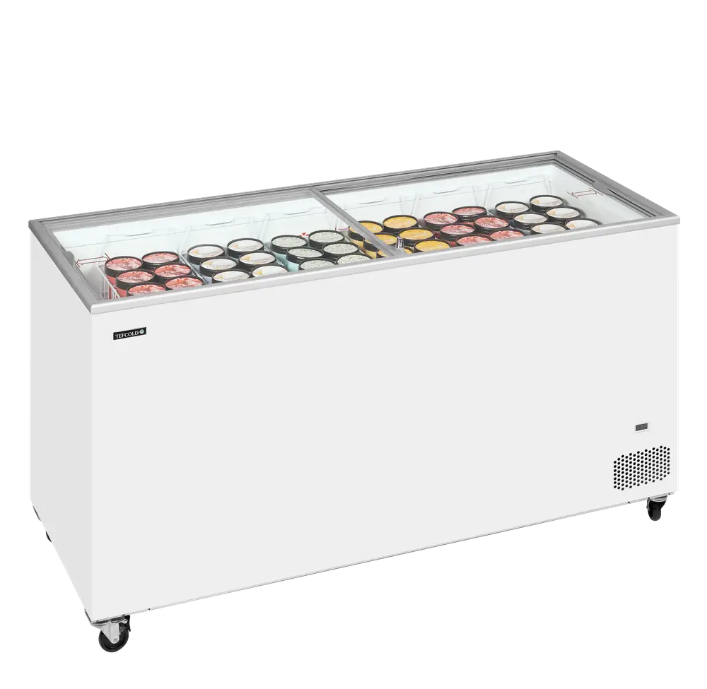 TEFCOLD IC552SC / UK Sliding Flat Glass Lid Chest Freezer - Image 2