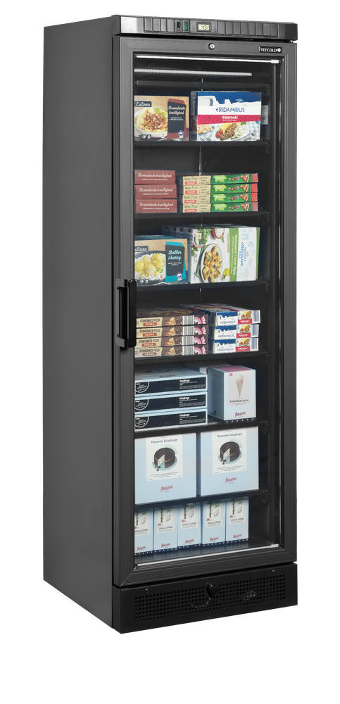 TEFCOLD UFSC371G Black Glass Door Display Freezer - Image 2