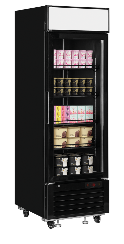TEFCOLD LGF2500 Black Glass Door Display Freezer - Image 2