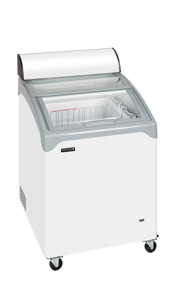 TEFCOLD NIC101CP Sliding Curved Glass Lid Chest Freezer