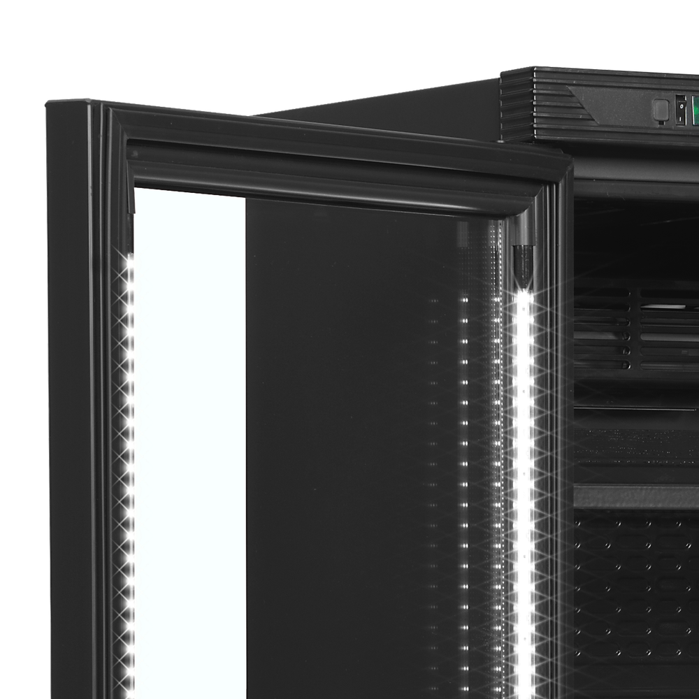 TEFCOLD CEV425 BLACK L/H Glass Door Merchandiser - Image 3