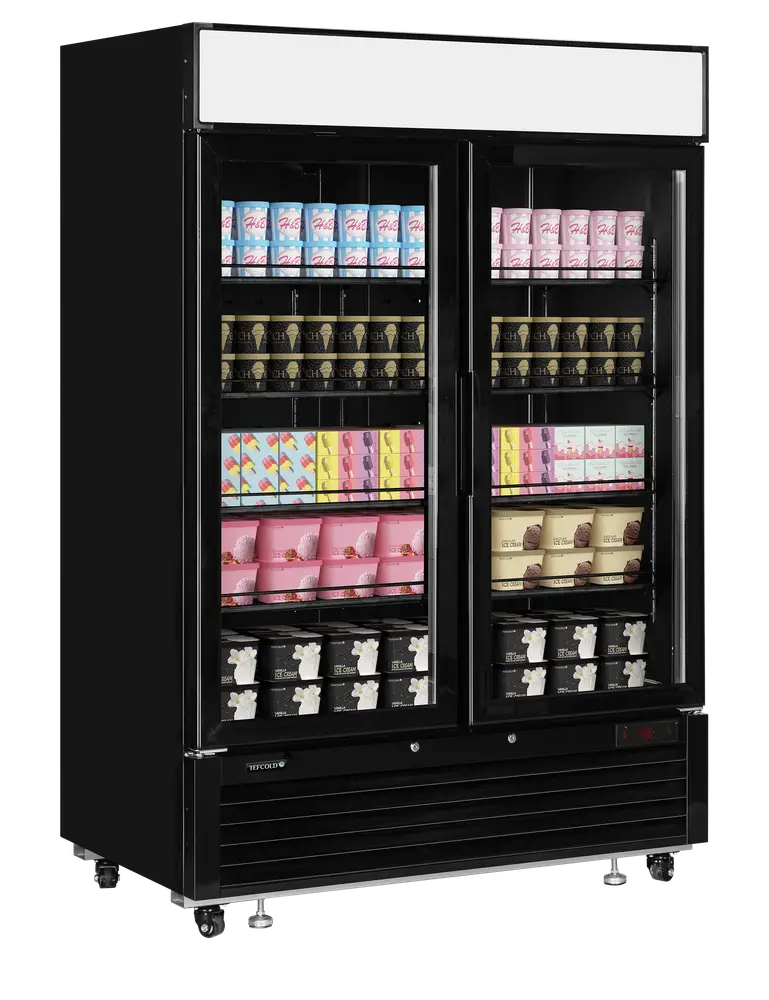 TEFCOLD LGF5000 BLACK Glass Door Display Freezer - Image 2