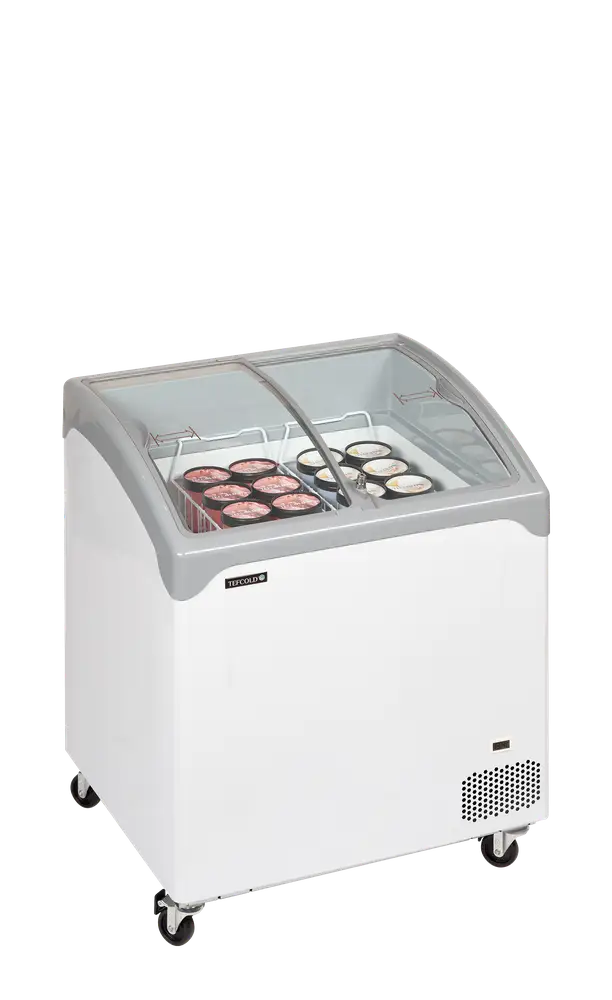 TEFCOLD NIC201SCEB Sliding Curved Glass Lid Chest Freezer - Image 2