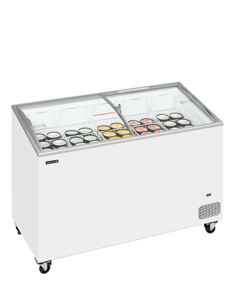 TEFCOLD IC401SCEB Sliding Curved Glass Lid Chest Freezer - Image 2