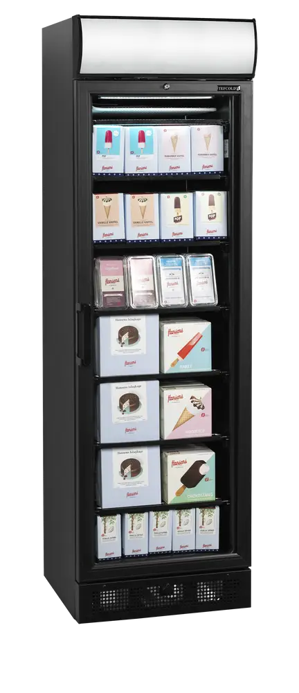 TEFCOLD UFSC371GCP Black Glass Door Freezer - Image 2