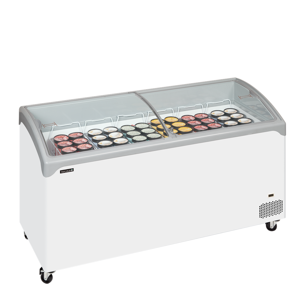 TEFCOLD NIC501SCEB Sliding Curved Glass Lid Chest Freezer - Image 2