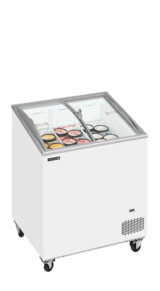 TEFCOLD IC201SCEB Sliding Curved Glass Lid Chest Freezer - Image 2