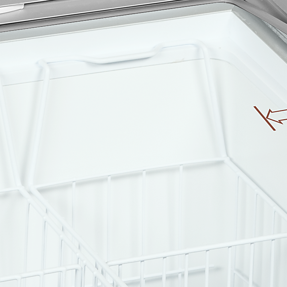 TEFCOLD IC201SCEB Sliding Curved Glass Lid Chest Freezer - Image 3