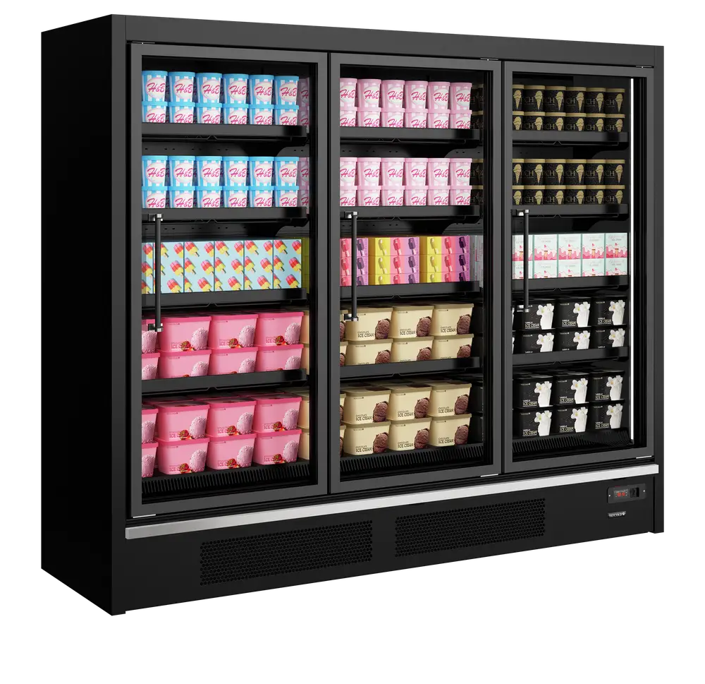 TEFCOLD Galaxy+ GPF3D Black Glass Door Freezer - Image 2