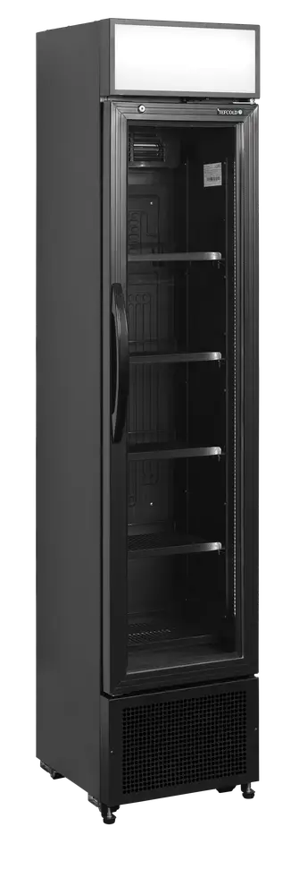 TEFCOLD FSC175H BLACK Slimline Glass Door Merchandiser