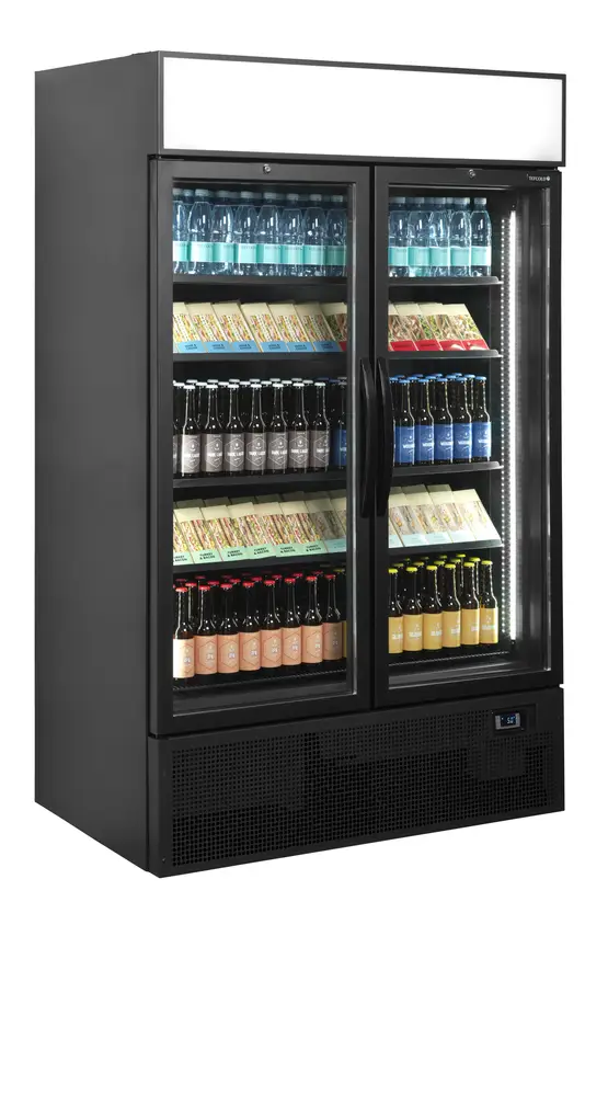 TEFCOLD FSC1200H BLACK Glass Door Merchandiser - Image 2
