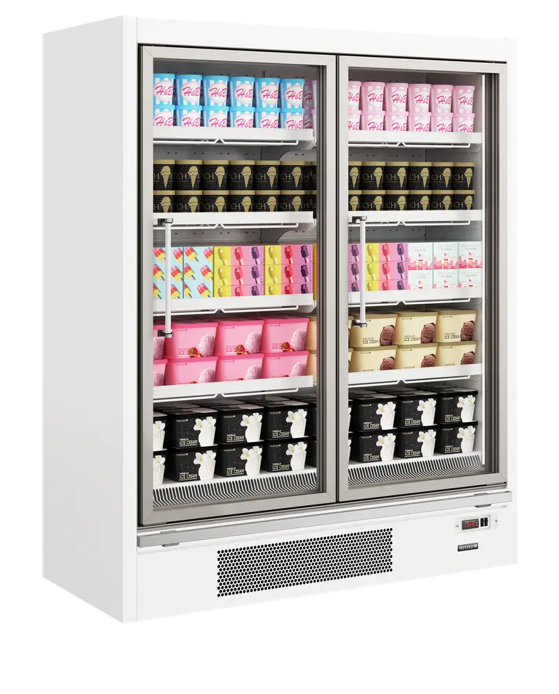 TEFCOLD Galaxy+ GPF2D White Glass Door Freezer - Image 2