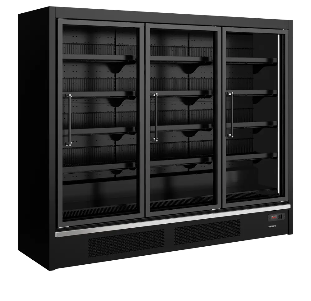 TEFCOLD Galaxy+ GPF3D Black Glass Door Freezer