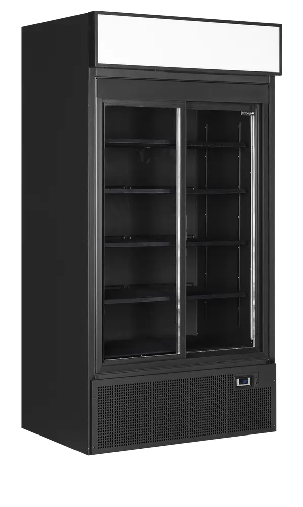 TEFCOLD FSC1000S BLACK Glass Door Merchandiser