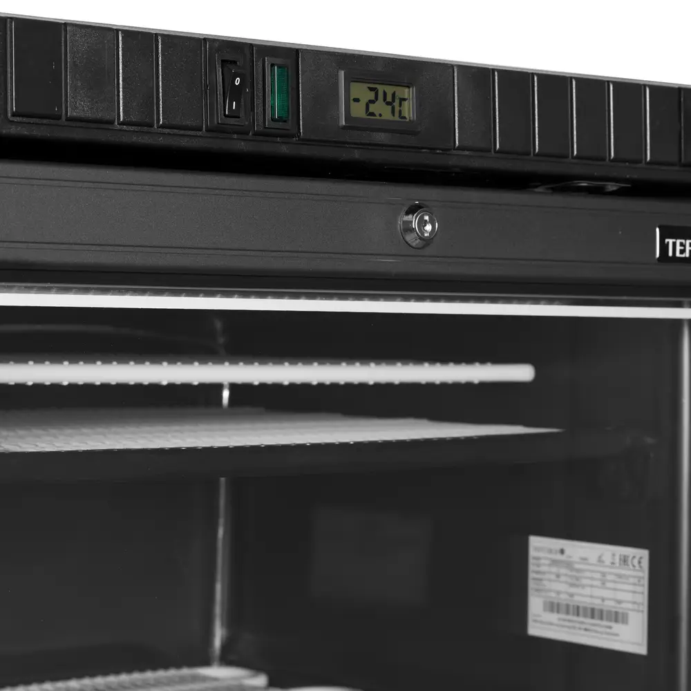 TEFCOLD UFSC371G Black Glass Door Display Freezer - Image 4