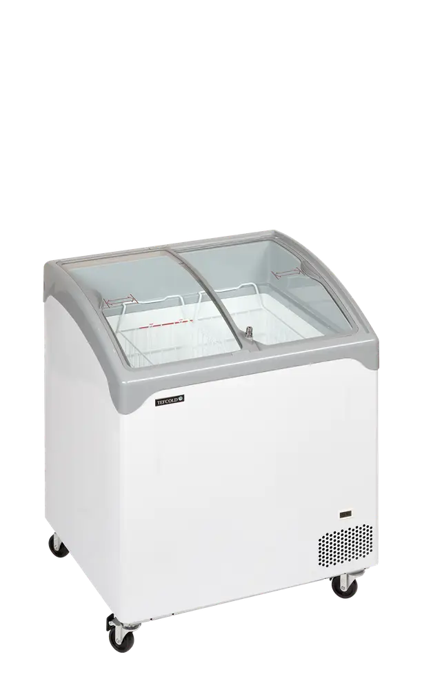 TEFCOLD NIC201SCEB Sliding Curved Glass Lid Chest Freezer