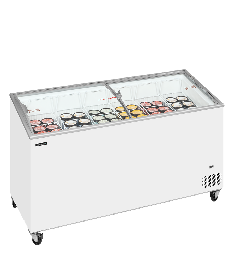 TEFCOLD IC501SCEB Sliding Curved Glass Lid Chest Freezer - Image 2