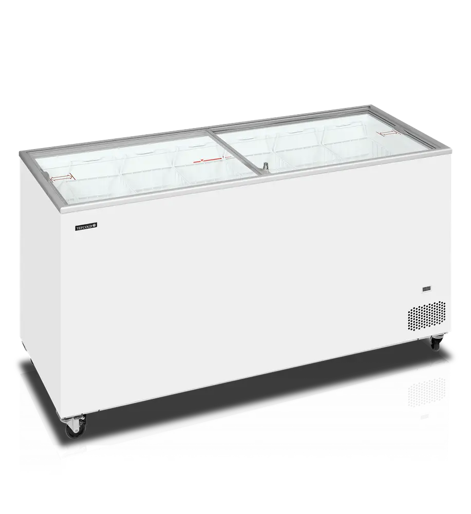 TEFCOLD IC501SC Sliding Flat Glass Lid Chest Freezer