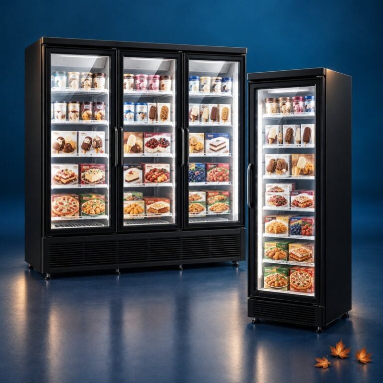 Commercial Glass door display freezers