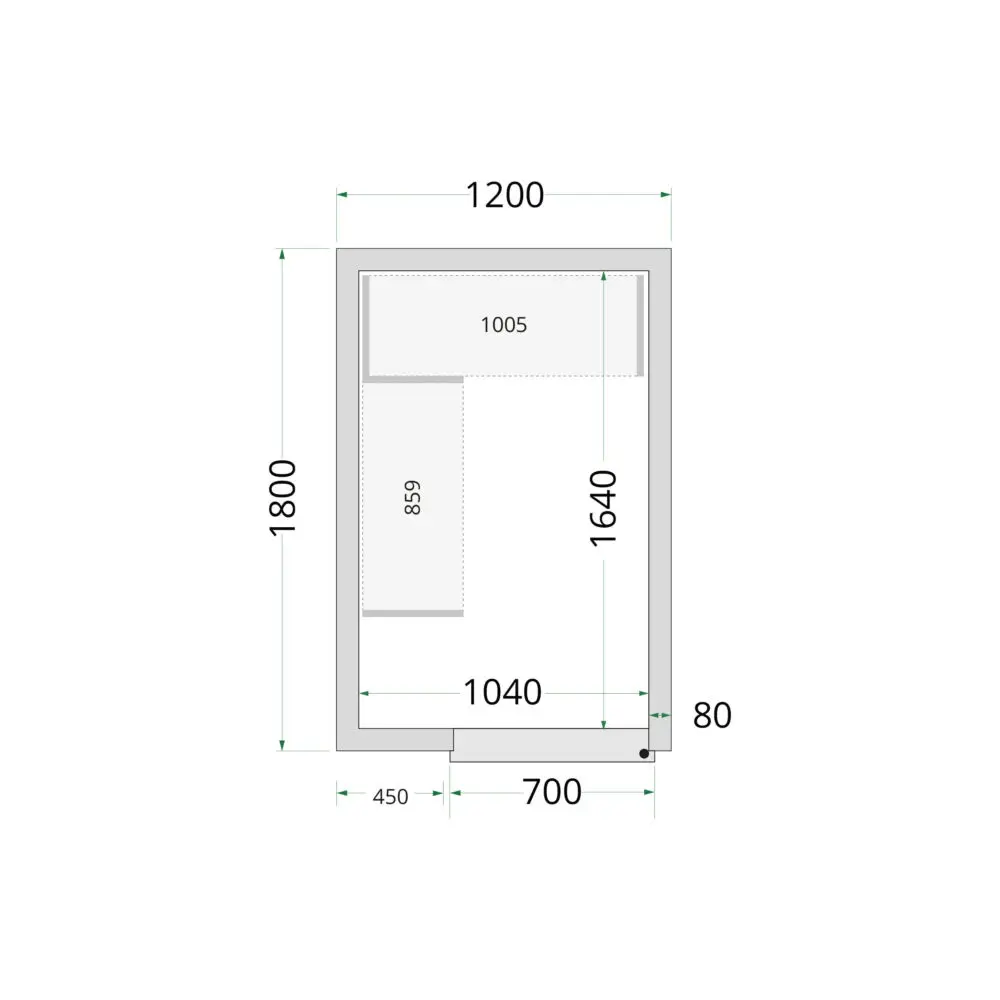 TEFCOLD Cold Room 120x180x220 Cold Room Panels