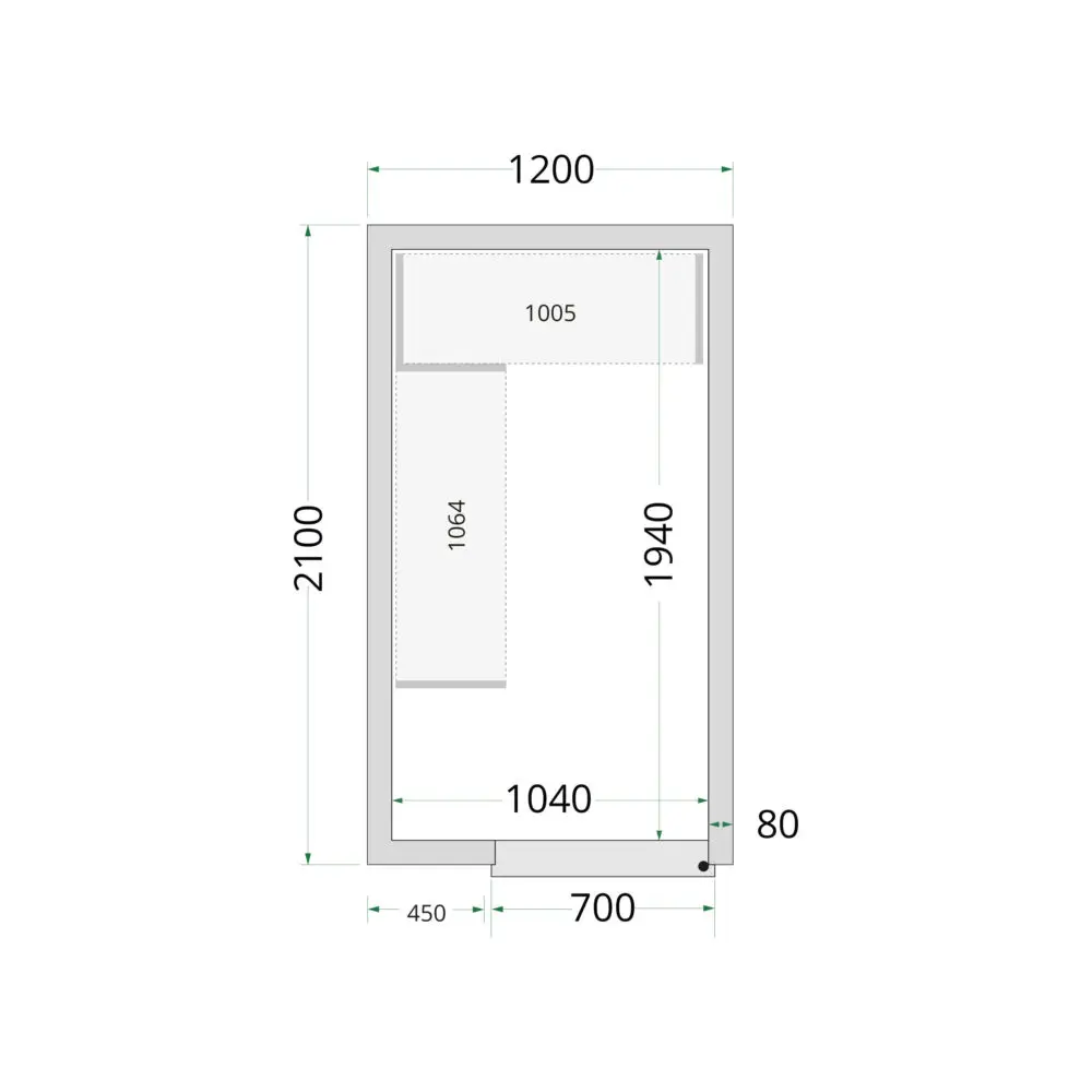 TEFCOLD Cold Room 120x210x220 Cold Room Panels