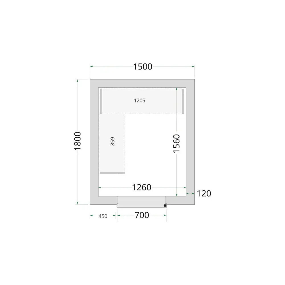 TEFCOLD Cold Room 150x180x220 Cold Room Panels