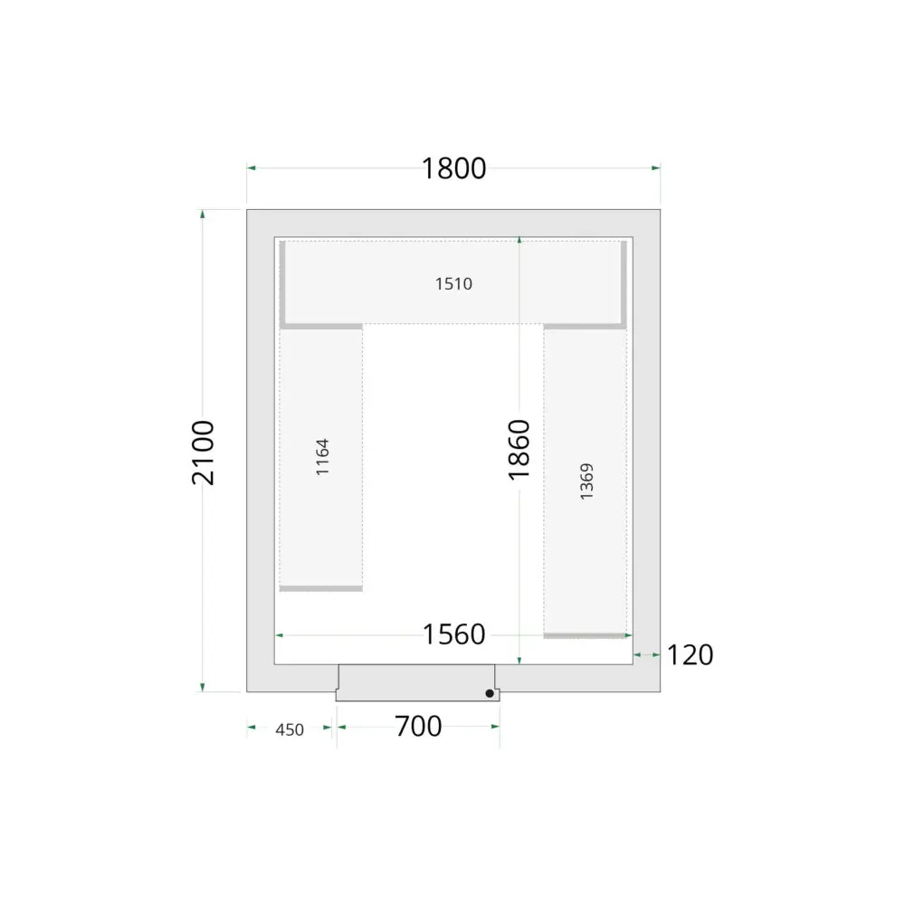 TEFCOLD Cold Room 180x210x220 Cold Room Panels