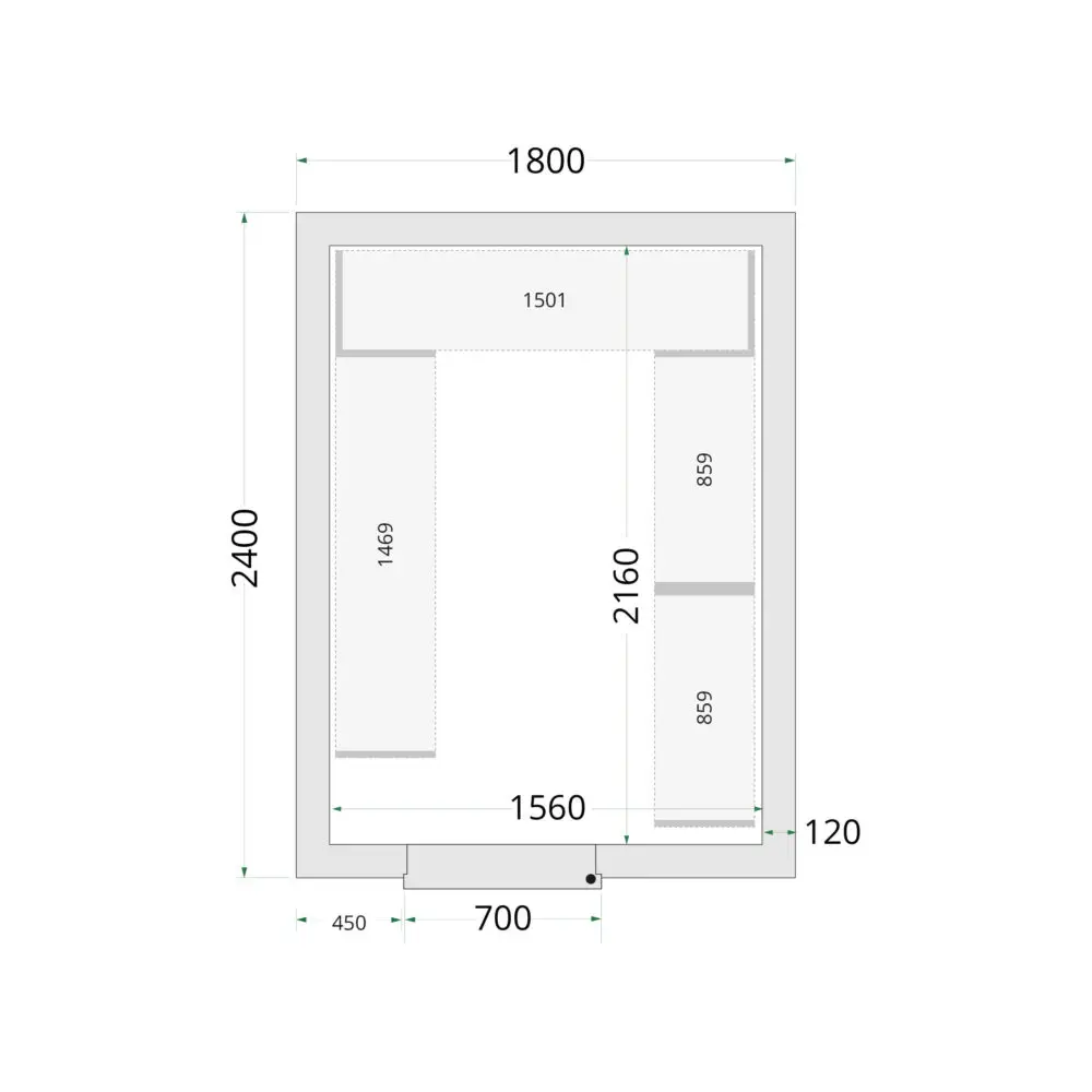 TEFCOLD Cold Room 180x240x220 Cold Room Panels