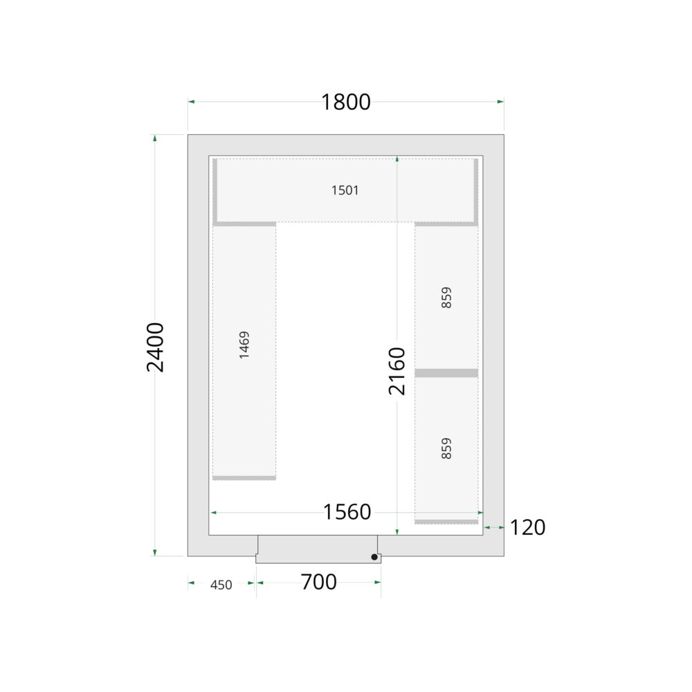 TEFCOLD Cold Room 180x240x220 Cold Room Panels