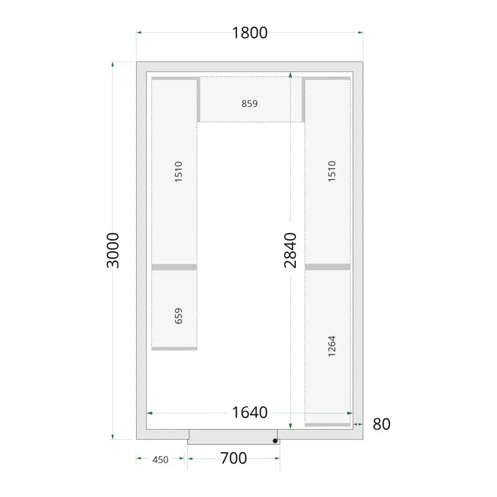 TEFCOLD Cold Room 180x300x220 Cold Room Panels
