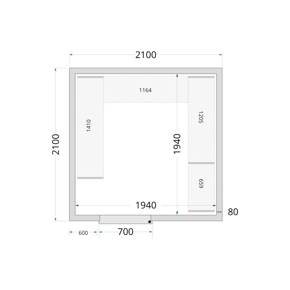 TEFCOLD Cold Room 210x210x220 Cold Room Panels